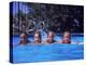 Girls on Float in Pool-Mark Gibson-Premier Image Canvas