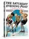 "Girls Playing Ice Hockey," Saturday Evening Post Cover, February 23, 1929-Blanche Greer-Premier Image Canvas