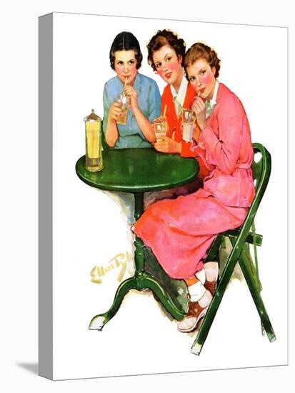 "Girls Sipping Sodas,"September 21, 1935-Ellen Pyle-Premier Image Canvas