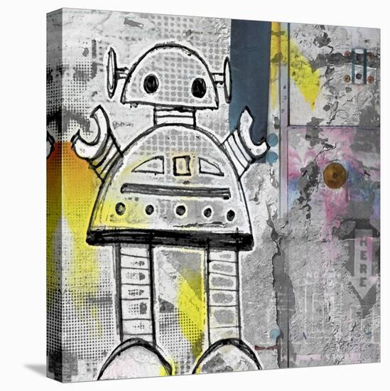 Girly Grunge Robot-Roseanne Jones-Premier Image Canvas