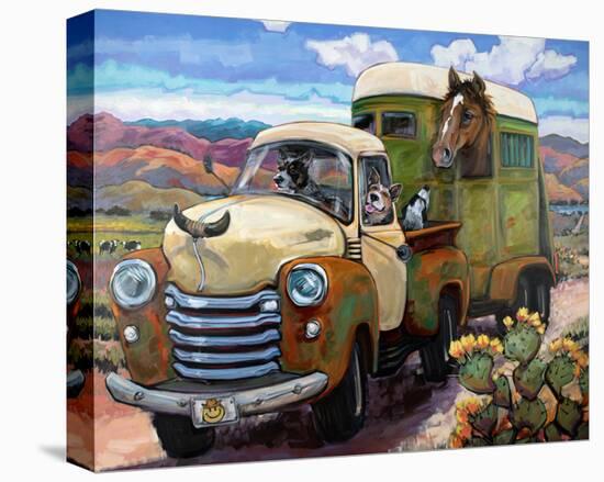 Git Along Lil Dogies-CR Townsend-Stretched Canvas