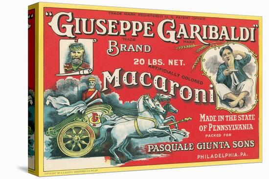 Giuseppe Garibaldi Macaroni Label-null-Stretched Canvas