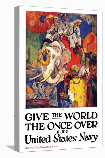 Give the World the Once Over in the United States Navy , c.1919-James Henry Daugherty-Stretched Canvas