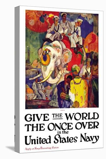 Give the World the Once Over in the United States Navy , c.1919-James Henry Daugherty-Stretched Canvas