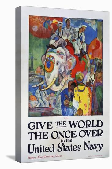 Give the World the Once over in the United States Navy Poster-James H. Daugherty-Premier Image Canvas