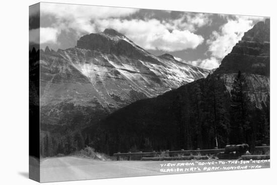 Glacier Nat'l Park, Montana - Going-to-the-Sun Hwy View-Lantern Press-Stretched Canvas