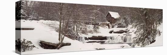 Glade Creek Grist Mill in Winter, Babcock State Park, Fayette County, West Virginia, USA-null-Premier Image Canvas