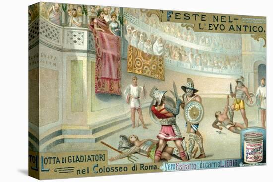 Gladiatorial Combat in the Coliseum, Rome-null-Premier Image Canvas