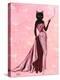 Glamour Cat in Pink-Fab Funky-Stretched Canvas