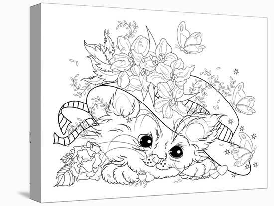 Glamour Puss Lineart-Karen Middleton-Premier Image Canvas