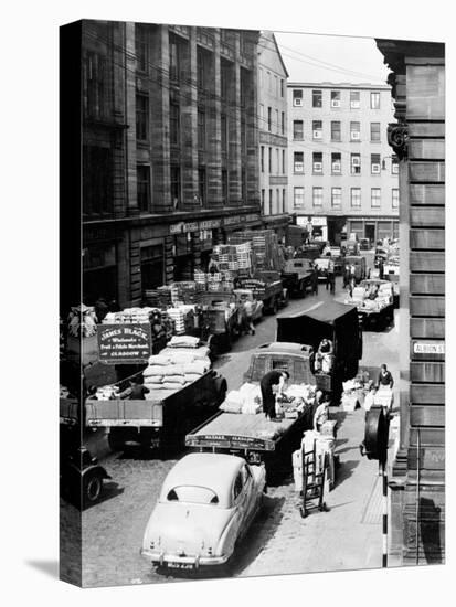 Glasgow Markets, Fruit Market Unloading, 1955-null-Premier Image Canvas