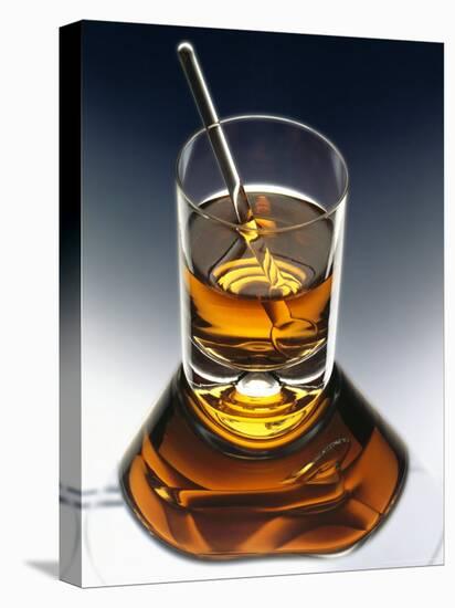 Glass of Liquor with Glass Stick-ATU Studios-Premier Image Canvas