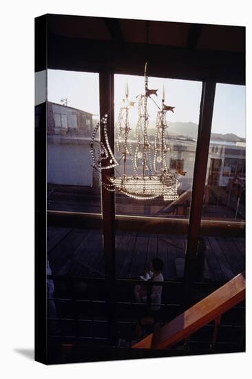 Glass Suncatcher, in the Form of a Three-Masted Ship, in Floating Home, Sausalito, CA, 1971-Michael Rougier-Premier Image Canvas