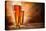 Glasses of Beer on Wooden Table-Jag_cz-Premier Image Canvas