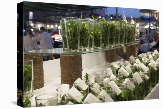 Glasses of Mint Tea, Some with Sugar, Djemaa El Fna, Marrakesh, Morocco, North Africa, Africa-Stephen Studd-Premier Image Canvas