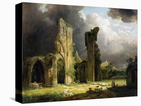 Glastonbury Abbey with the Tor Beyond-Carl Frederic Aagaard-Premier Image Canvas