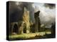 Glastonbury Abbey with the Tor Beyond-Carl Frederic Aagaard-Premier Image Canvas