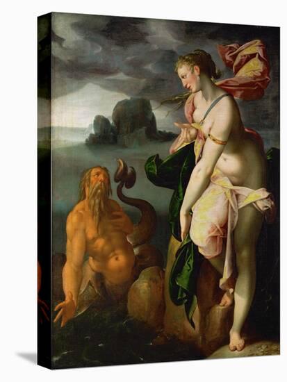 Glaucus and Scylla,lesser sea-god and former fisherman, falls in love with Scylla.-Bartholomaeus Spranger-Premier Image Canvas