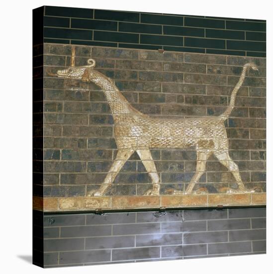 Glazed brick relief of a mushrushu on the Ishtar Gate, 7th century BC Artist: Unknown-Unknown-Premier Image Canvas