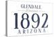 Glendale, Arizona - Established Date (Blue)-Lantern Press-Stretched Canvas