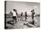 Glendale Junior College Students Dancing to Music From a Portable Radio on Balboa Beach-Peter Stackpole-Premier Image Canvas