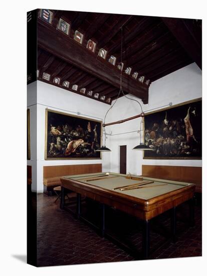 Glimpse of Billiard Room, Rocca Sanvitale, Fontanellato, Near Parma, Emilia-Romagna, Italy-null-Premier Image Canvas