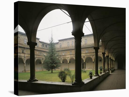 Glimpse of Cloister, St Benedict Abbey of San Giovanni Evangelista, Parma, Italy, 16th Century-null-Premier Image Canvas