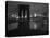 Glittering Night View of the Brooklyn Bridge Spanning the Glassy Waters of the East River-Andreas Feininger-Premier Image Canvas