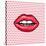 Glossy Pop Art Lips-null-Stretched Canvas