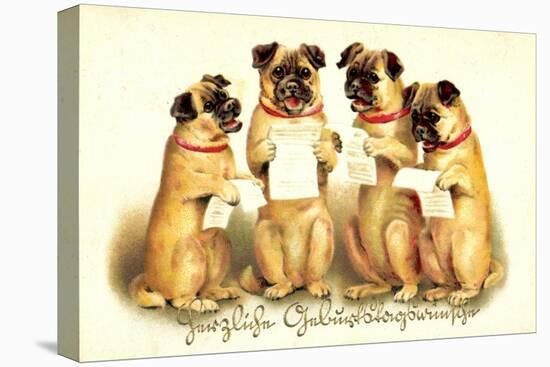Glückwunsch Geburtstag, Vier Singende Hunde-null-Premier Image Canvas
