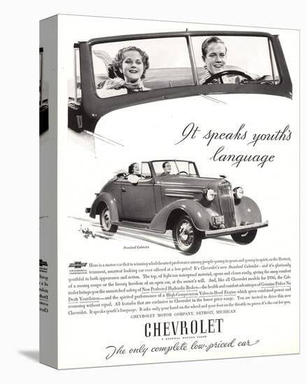 GM Chevy-Speaks Youth Language-null-Stretched Canvas