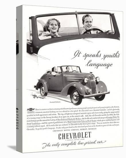 GM Chevy-Speaks Youth Language-null-Stretched Canvas