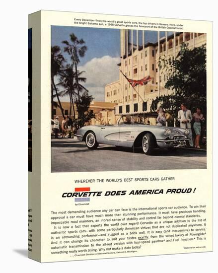 GM Corvette Does America Proud-null-Stretched Canvas