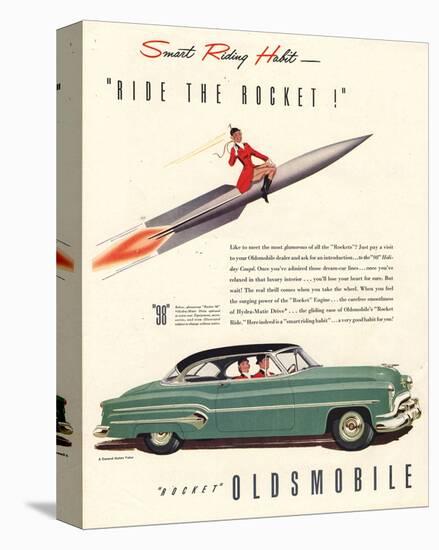 GM Oldsmobile- Ride the Rocket-null-Stretched Canvas