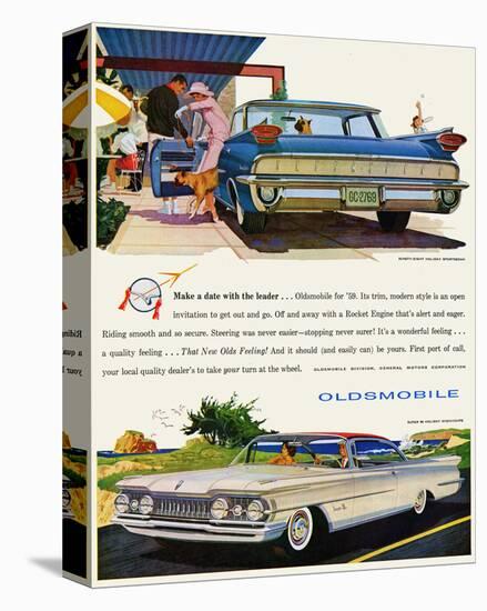 GM Oldsmobile- With the Leader-null-Stretched Canvas