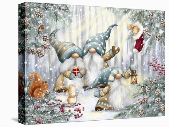 Gnomes in Snowy Forest-MAKIKO-Premier Image Canvas