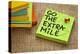 Go the Extra Mile - Motivational Reminder or Procrastination Concept - Handwriting on Sticky Note-PixelsAway-Premier Image Canvas