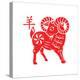 Goat Papercut of 2015 Lunar Year Symbol-sahuad-Premier Image Canvas