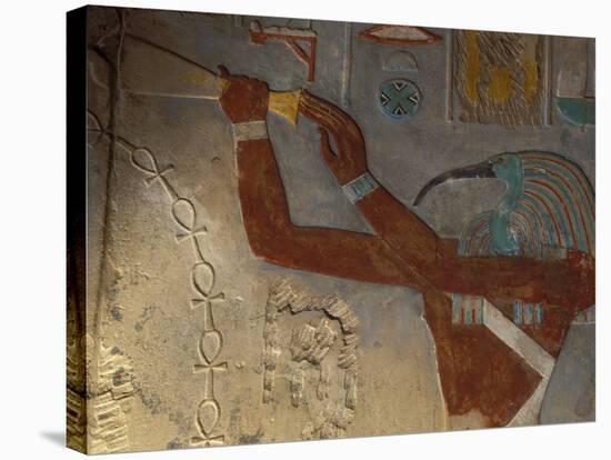 God Thoth Purifying Hetsheput at the Karnak Temple, Egypt-Claudia Adams-Premier Image Canvas