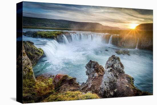 Godafoss, Myvatn, Iceland. the Waterfall of the Gods at Sunset-Francesco Riccardo Iacomino-Premier Image Canvas