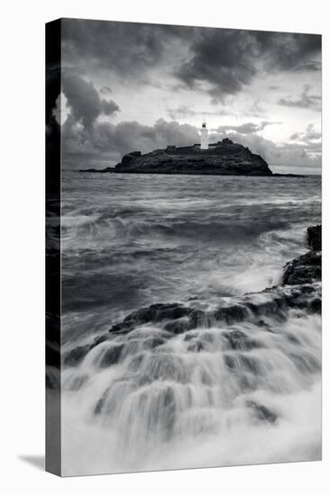 Godrevy Lighthouse, Cornwall, England-David Clapp-Stretched Canvas