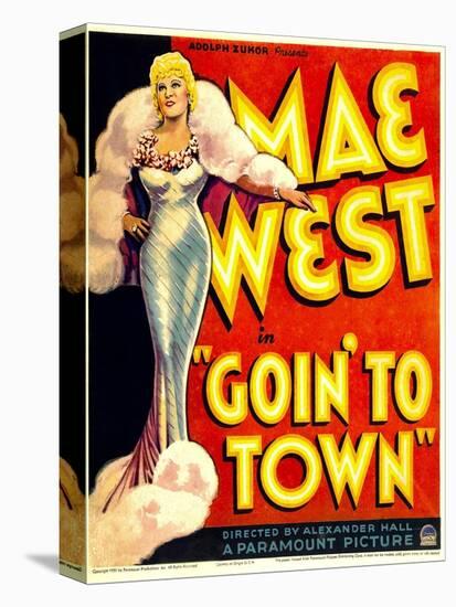 Goin' to Town, Mae West on Window Card, 1935-null-Stretched Canvas