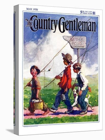 "Going Fishing," Country Gentleman Cover, May 1, 1926-William Meade Prince-Premier Image Canvas