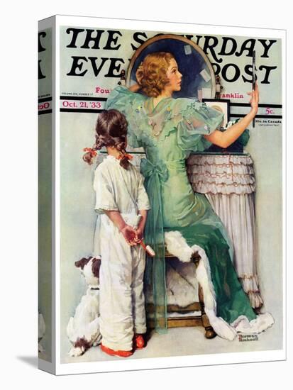 "Going Out" Saturday Evening Post Cover, October 21,1933-Norman Rockwell-Premier Image Canvas