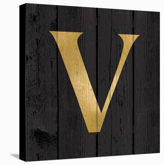 Gold Alphabet V-N. Harbick-Stretched Canvas