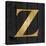 Gold Alphabet Z-N. Harbick-Stretched Canvas