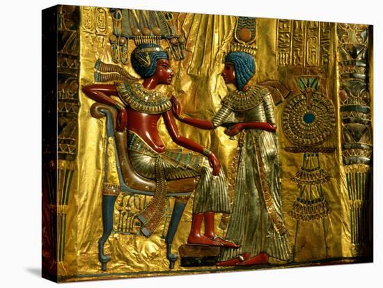 Gold and Silver Inlaid Throne from the Tomb of Tutankhamun, Valley of the Kings, Egypt-Kenneth Garrett-Premier Image Canvas