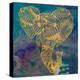 Gold Boho Elephant-Nola James-Stretched Canvas