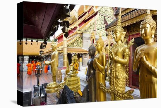 Gold Buddhas at Doi Suthep Temple, Chiang Mai, Thailand, Southeast Asia, Asia-Alex Robinson-Premier Image Canvas