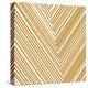 Gold Chevrons-null-Stretched Canvas